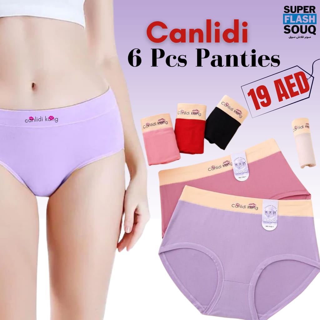 Canlidi 6 Pcs Panties