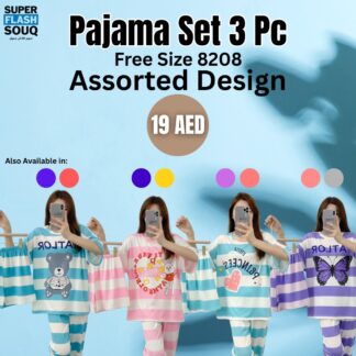 3 Pcs Pajama Set Assorted 8208