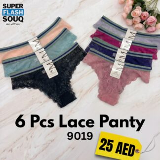 6 Pcs Lace Panty 9019
